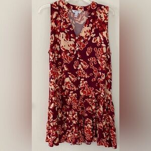 Nine West Red and Cream Mini Dress